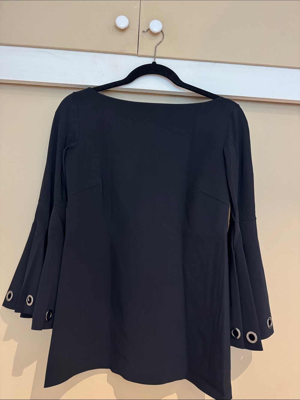 Chiara Boni Black Bell Sleeve top